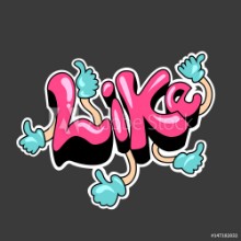 Bild på Like in Graffiti style painting vector 